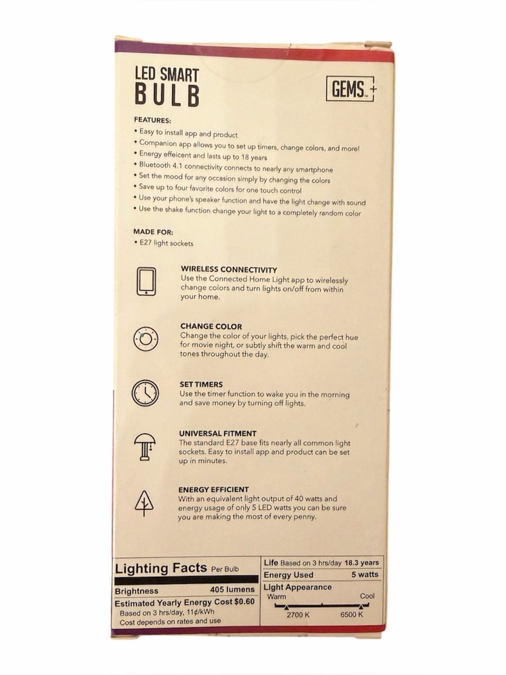 LED Color Changing Smart Bulb - Picture 2 of 3
